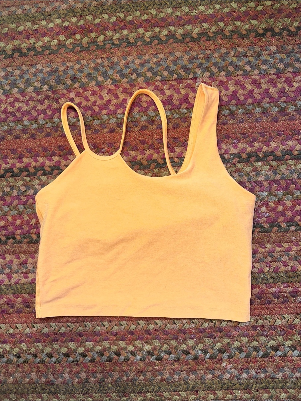 BEYOND YOGA Peach Asymmetrical One-Shoulder Crop Top